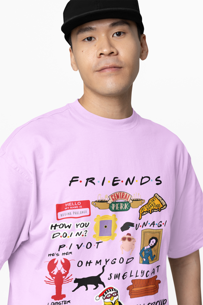 Friends Icons Oversized T-Shirt  Relive the Laughs in Style.