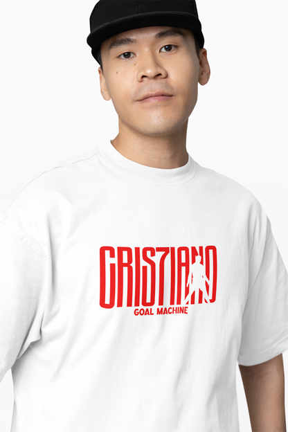 Goal Machine Oversized T-Shirt Powerful Football Streetwear