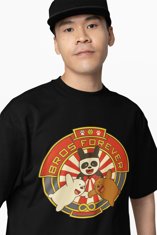 Bros Forever Oversized T-Shirts Friendship Streetwear