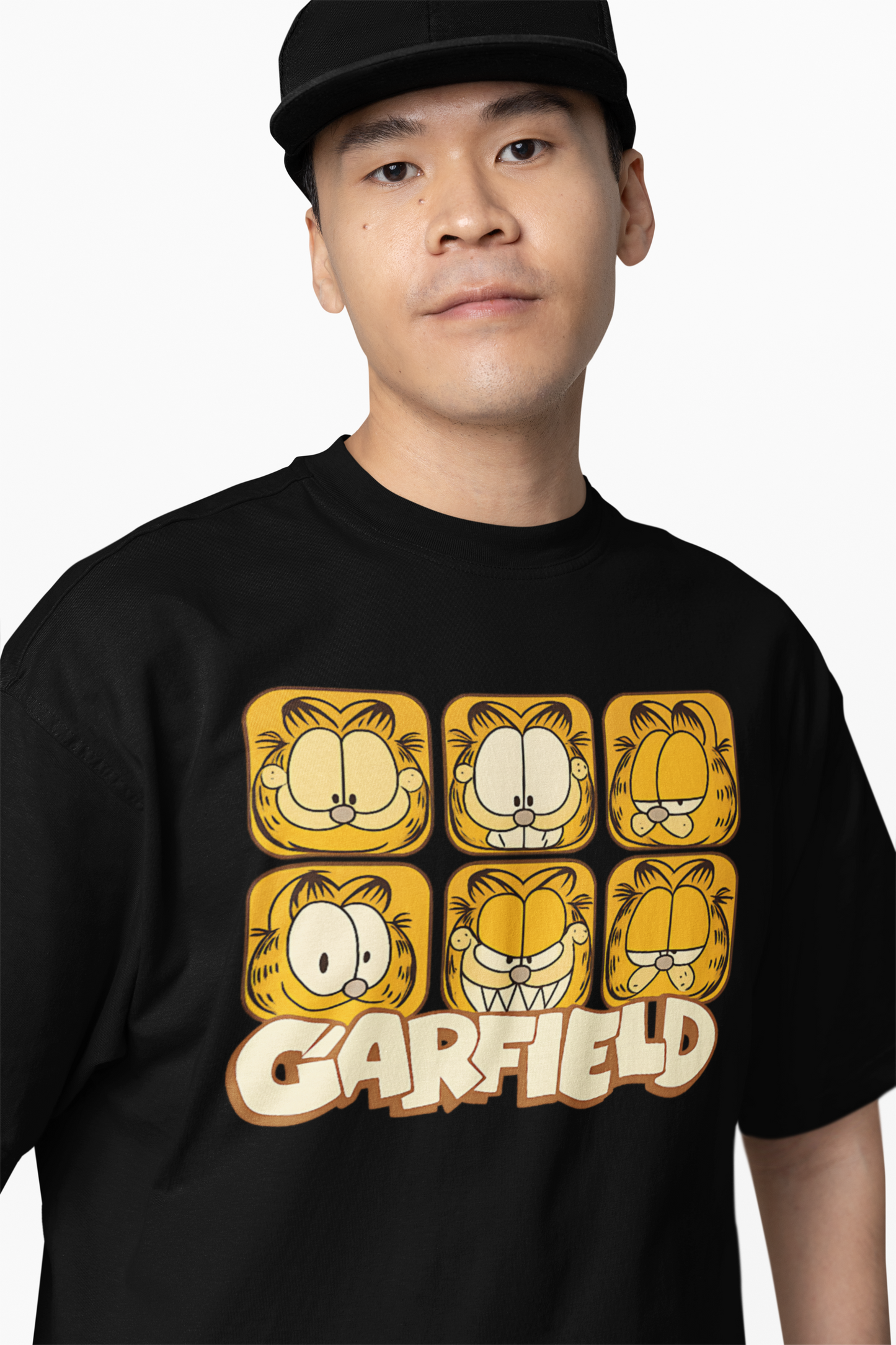 Garfield Faces Oversized T-Shirts
