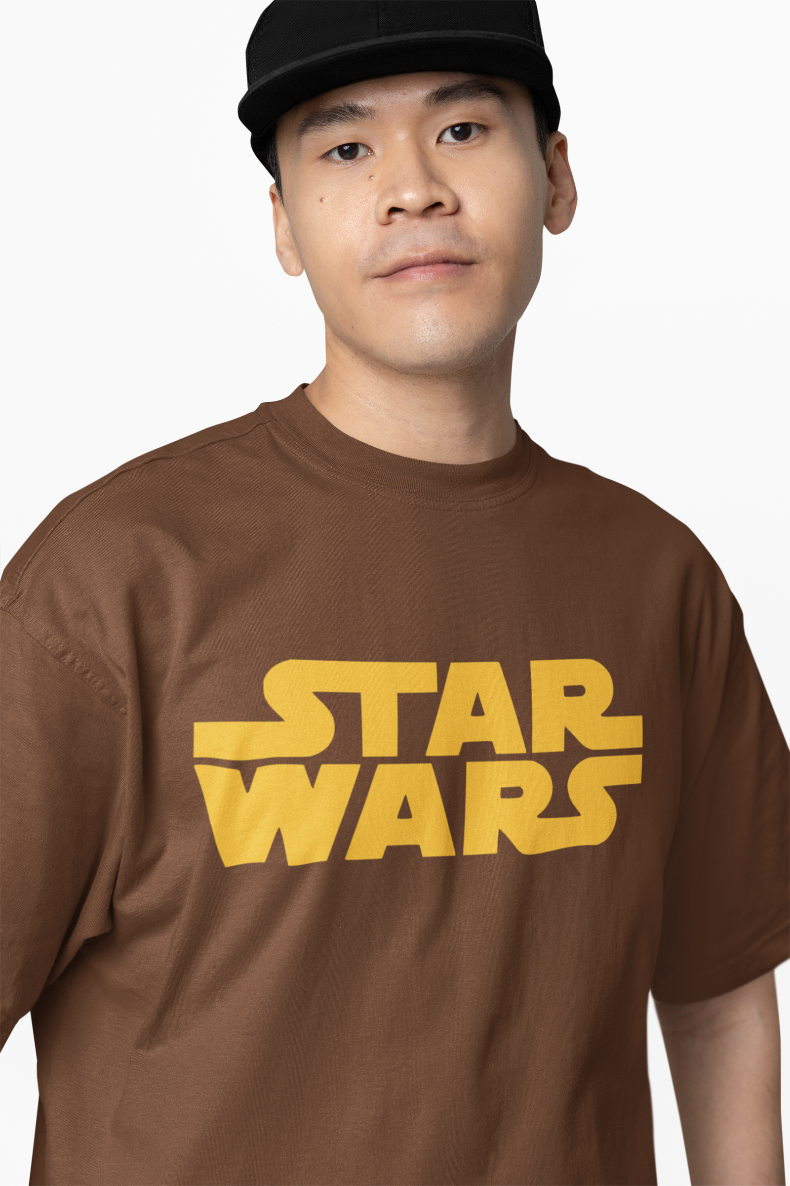 Star Wars Text Oversized T-Shirts Bold Galactic Streetwear Tee