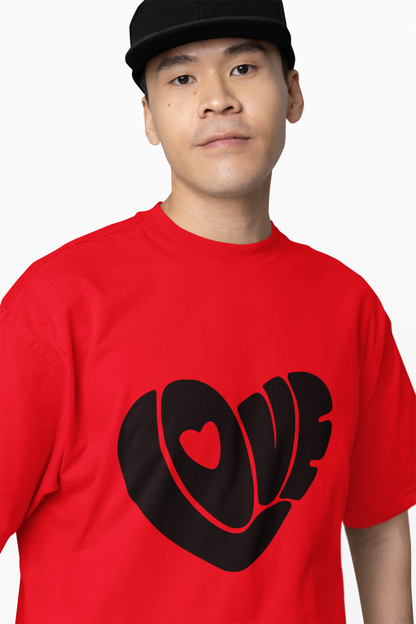 Power Of Love Oversized T-Shirt for Romantic Streetwear Style