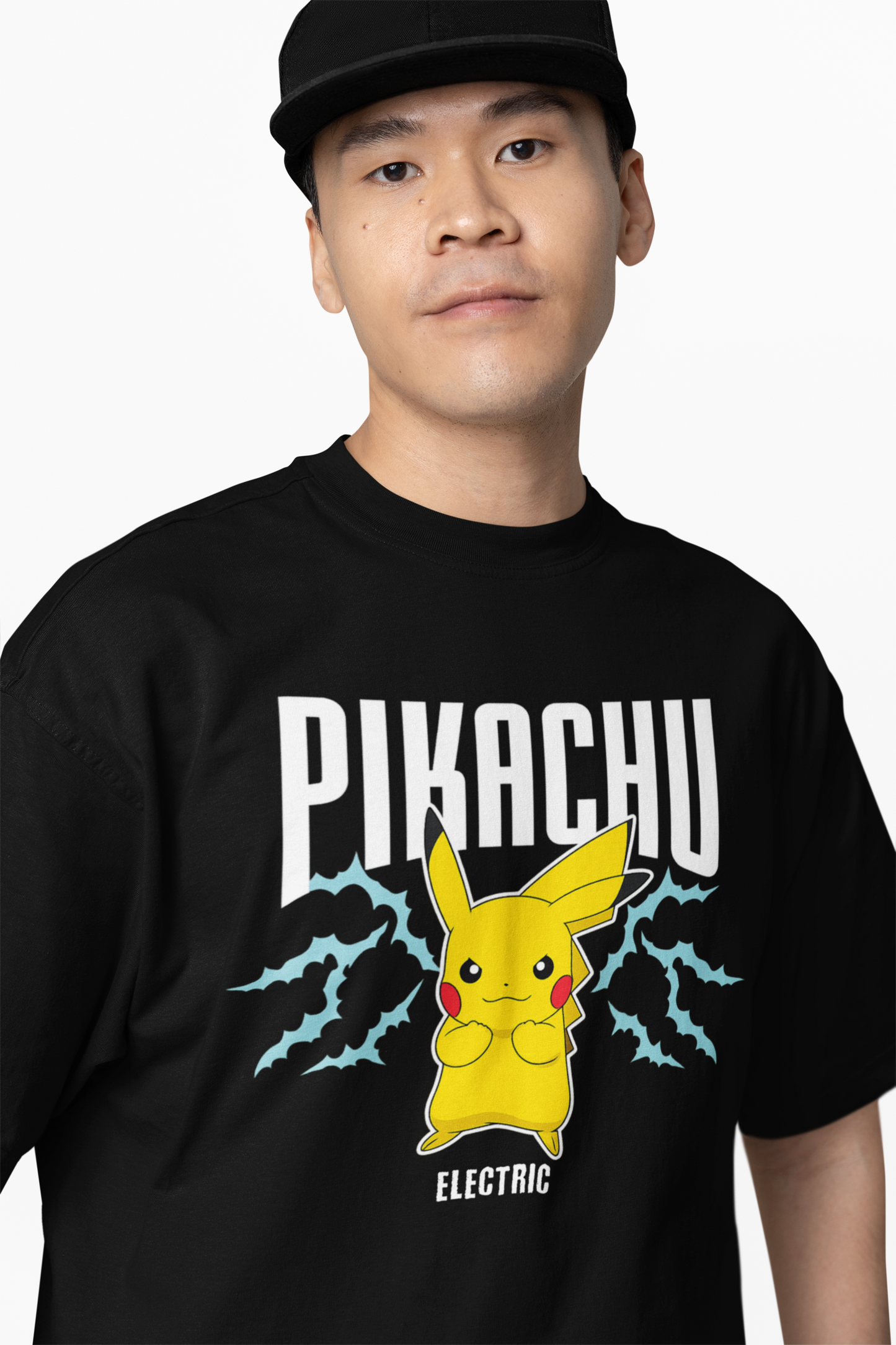 Electric Pikachu Oversized T-Shirt – Bold & Trendy Graphic Tee