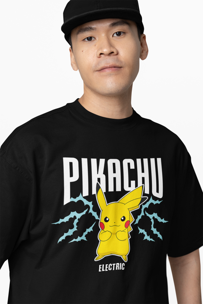 Electric Pikachu Oversized T-Shirt – Bold & Trendy Graphic Tee