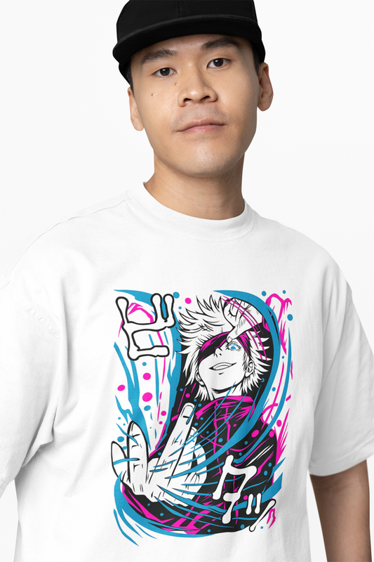 Satoru Gojo Oversized T-Shirts for Anime Streetwear Outfits