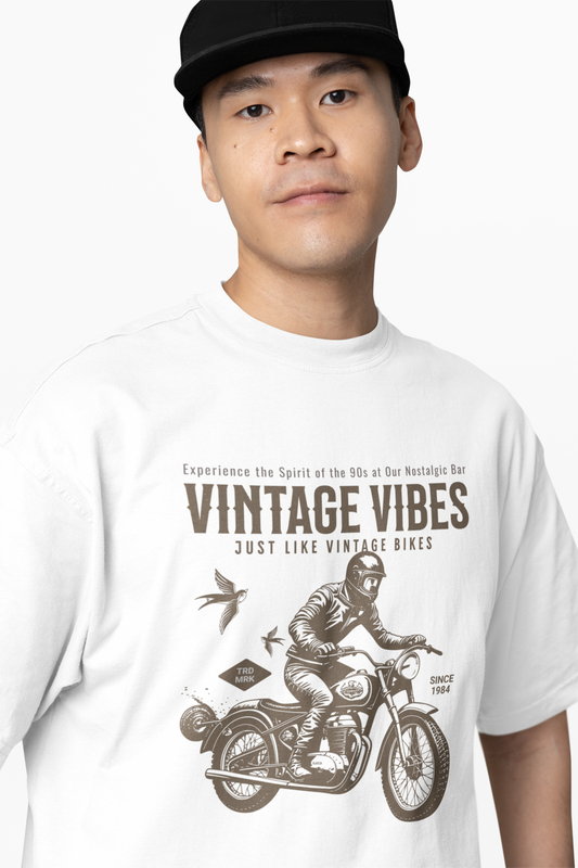 Vintage Vibes Oversized T-Shirt for Trendy Casual Streetwear