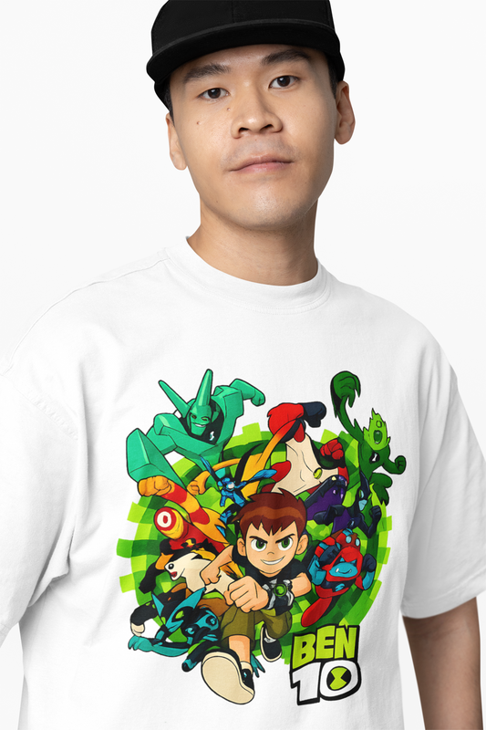Ben 10 and Aliens Oversized T-Shirts Cool Hero Streetwear