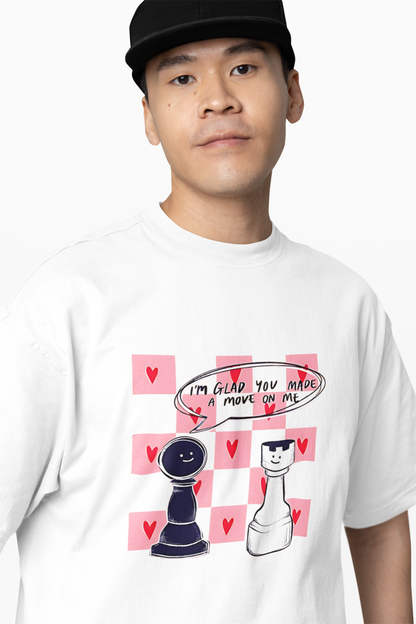 Chess Graphic Oversized T-Shirt Trendy Streetwear Style