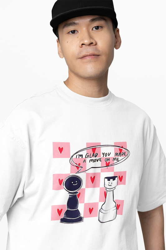 Chess Graphic Oversized T-Shirt Trendy Streetwear Style