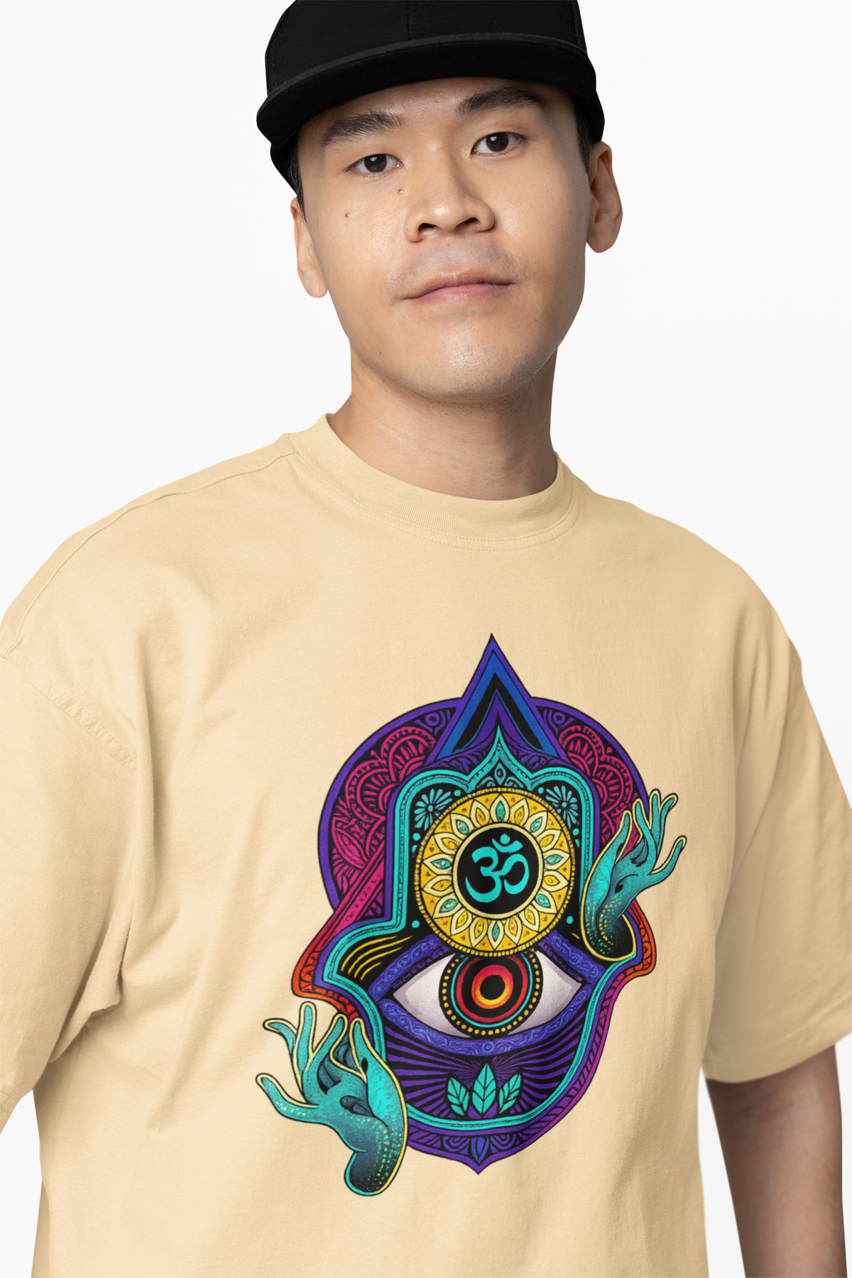 Mystical Hamsa Oversized T-Shirts