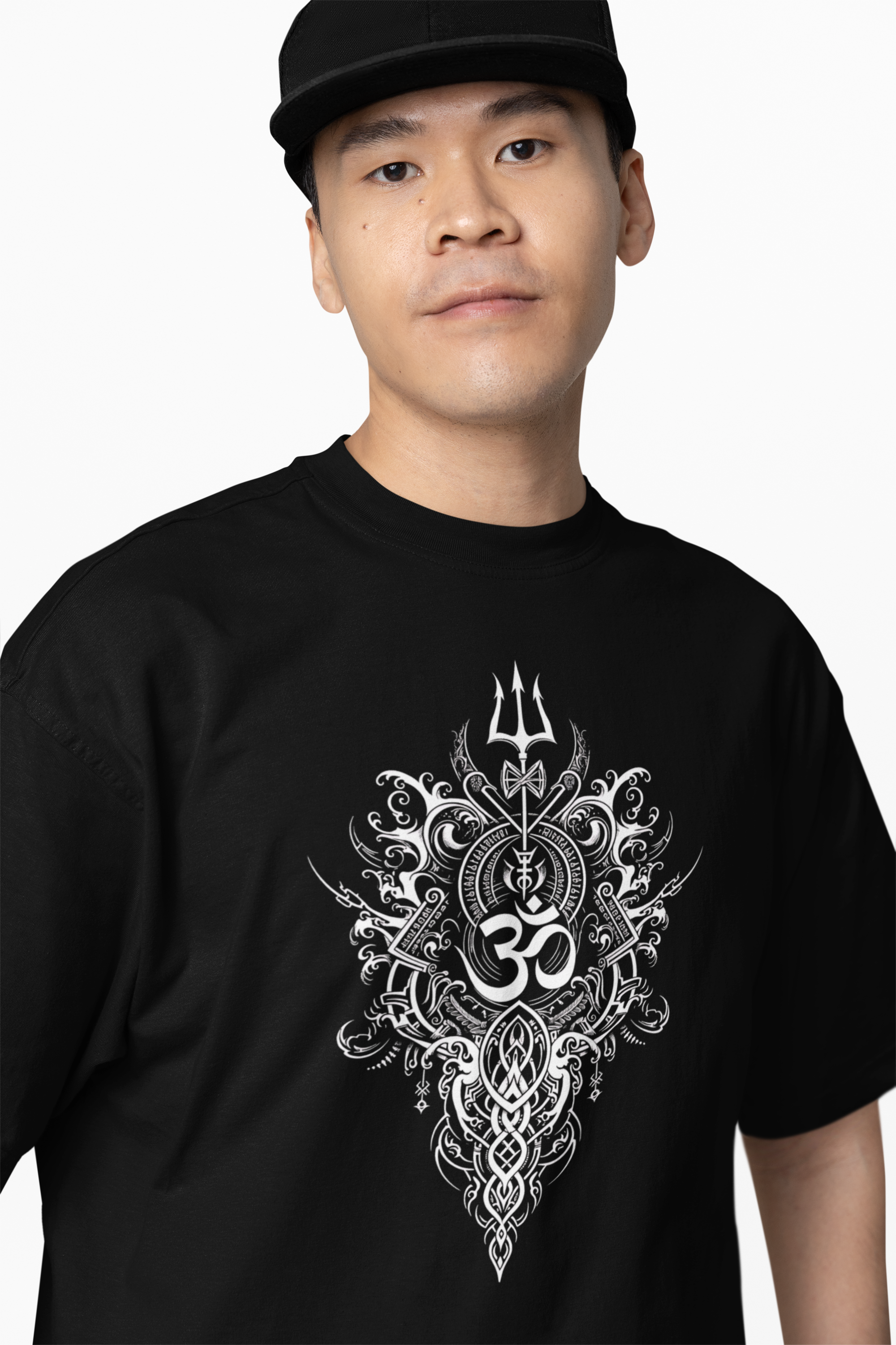 Om Mandala  Art Oversized T-Shirts