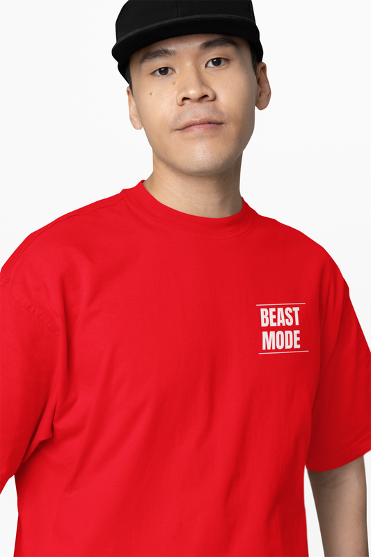 Beast Mode Oversized T-Shirt Bold & Comfortable Workout Tee