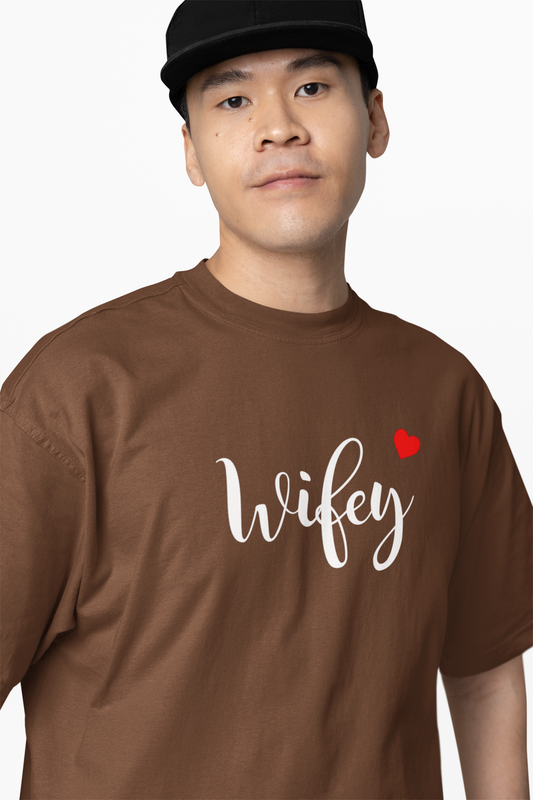 Wifey & Hubby Oversized T-Shirts
