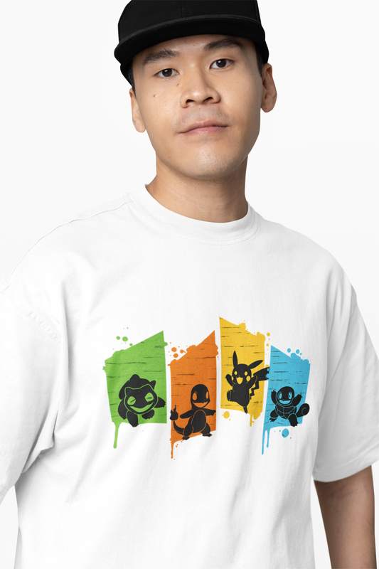 Pokemon Type Oversized T-Shirt – Relaxed Fit Anime-Inspired