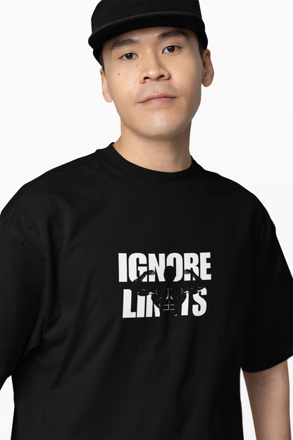 Ignore Limits Gym T-Shirt Oversized Fit for Limitless Hustle