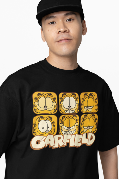 Garfield Faces Oversized T-Shirts