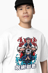 Yuji And Ryomen Sukuna Oversized T-Shirts