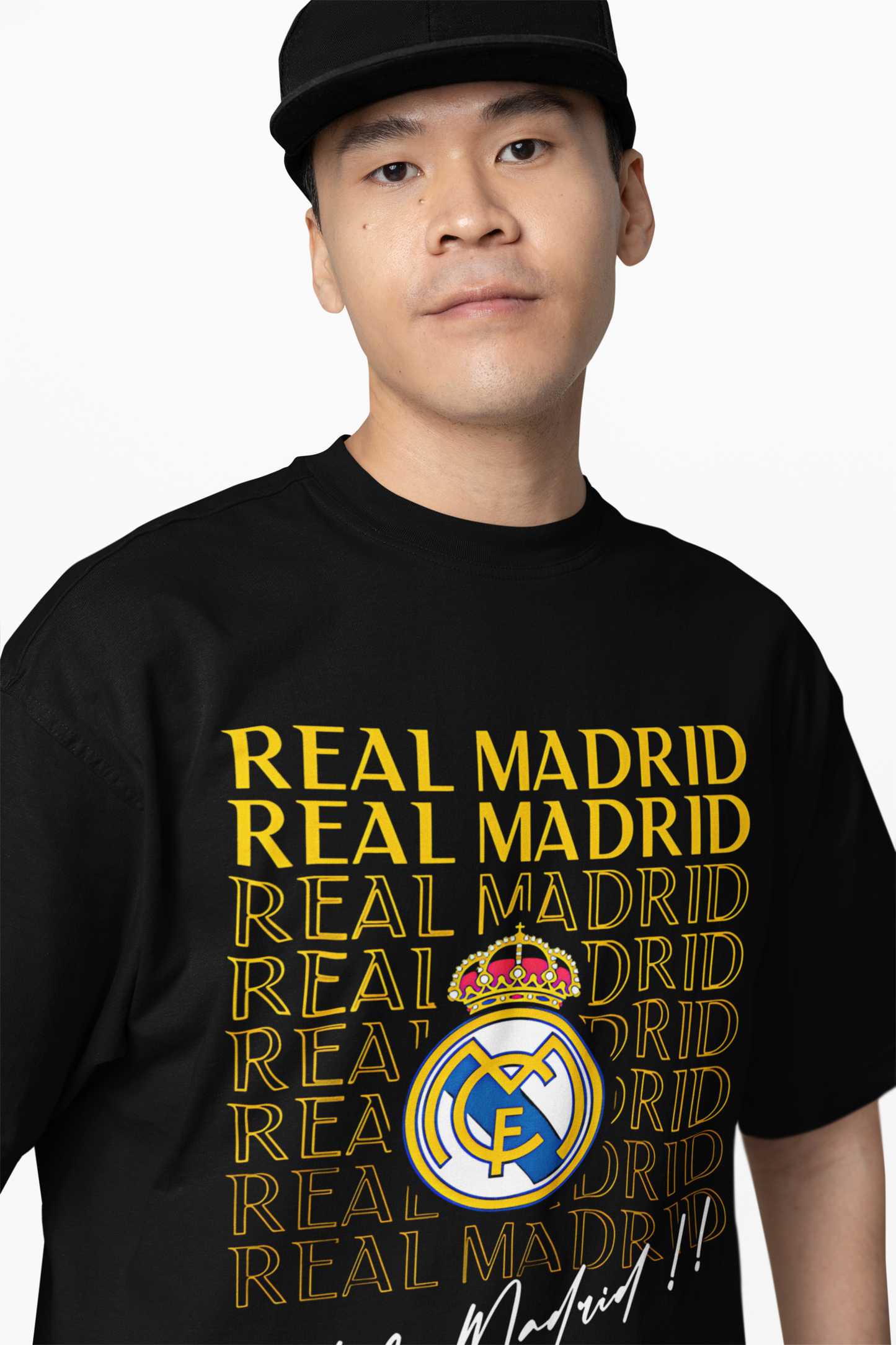 Real Madrid Oversized T-Shirt Printed Streetwear Style