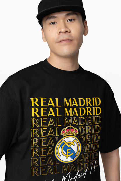 Real Madrid Oversized T-Shirt Printed Streetwear Style