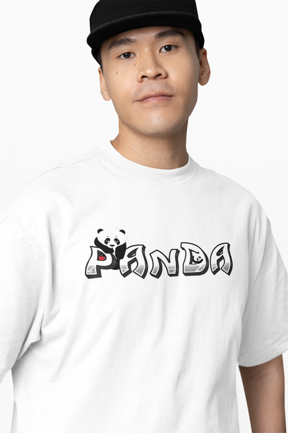 Panda Oversized T-Shirt Playful Graphic Tee with Streetwear