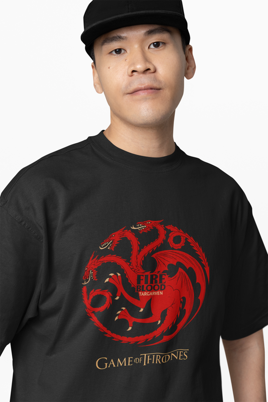 Game of Thrones Dragon Graphic oversized T-Shirts