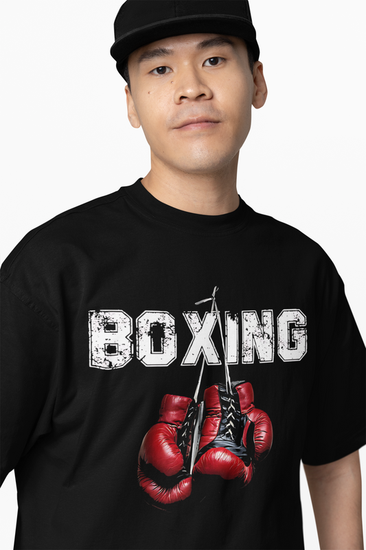 Boxing Red Gloves Oversized T-Shirts