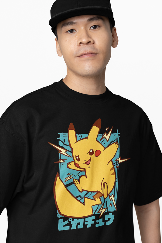 Thunder Pokemon Oversized T-Shirts