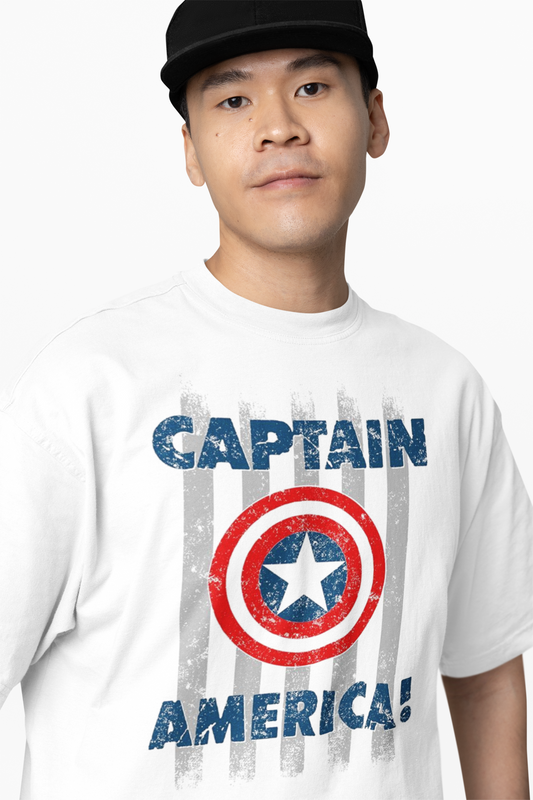 First Captain America Shield Oversized T-Shirts