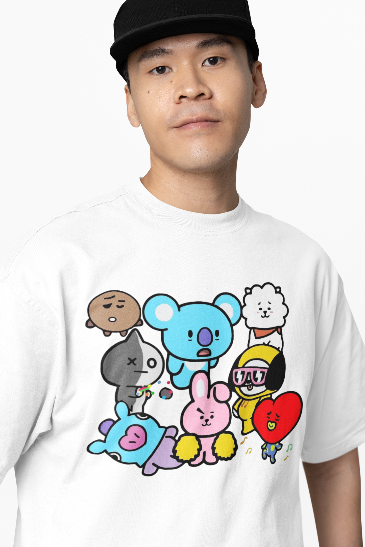 Cute Cartoon Oversized T-Shirt Playful Style Comfort