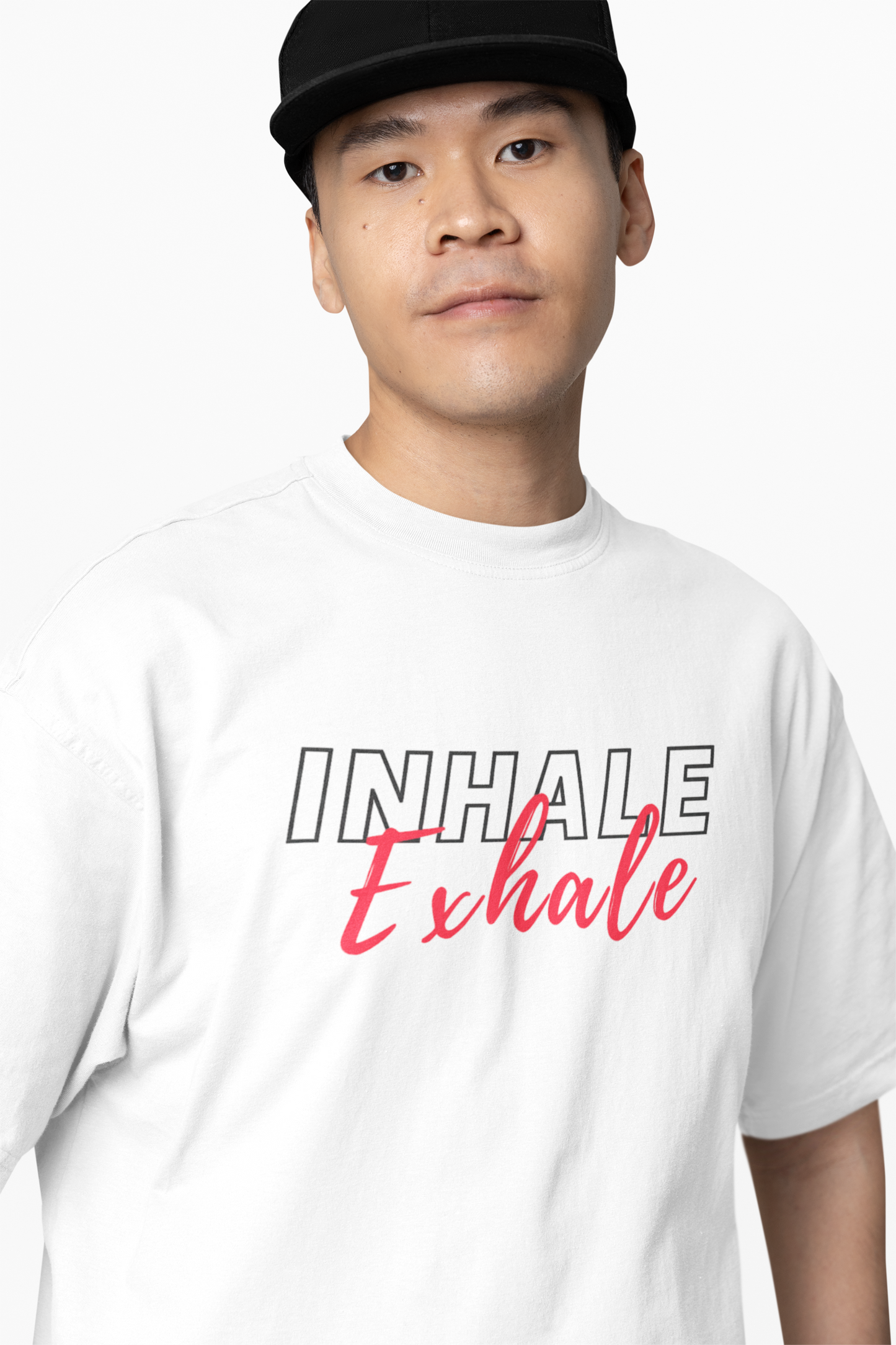 Inhale Exhale Oversized T-Shirt Relaxed Yoga Streetwear Tee