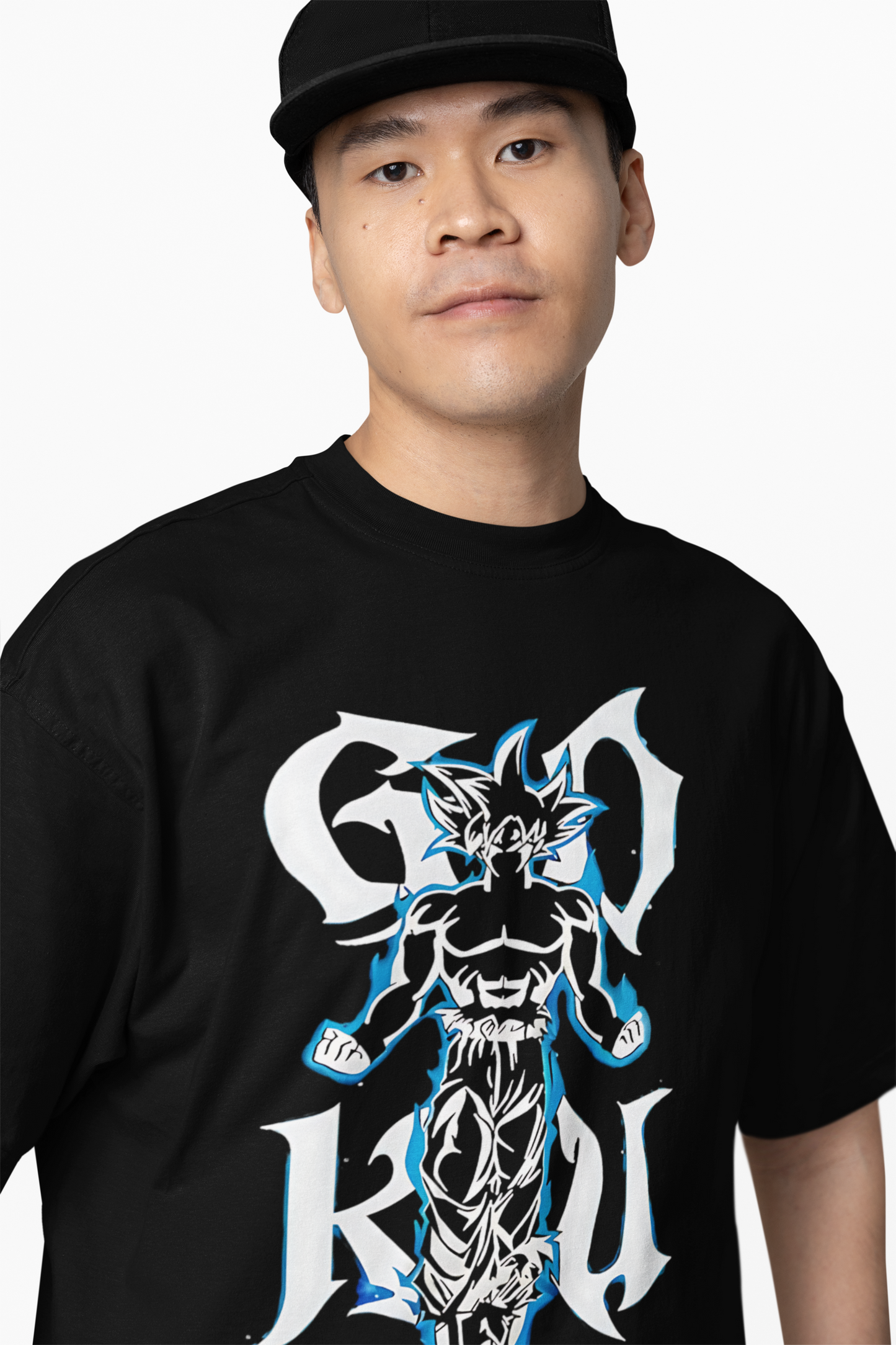 Strong Goku Anime Oversized T-Shirt Bold Fan Streetwear Fit
