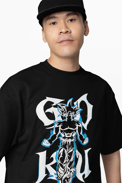 Strong Goku Anime Oversized T-Shirt Bold Fan Streetwear Fit