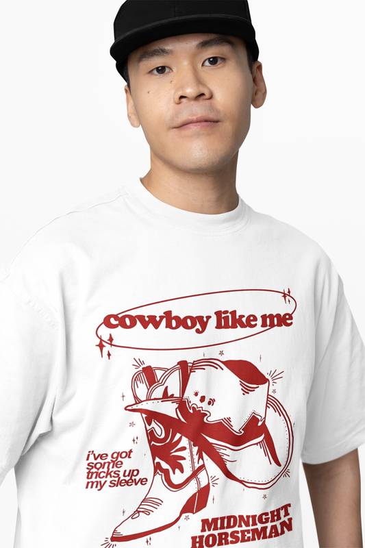 Cowboy Graphic Oversized T-Shirt Western Streetwear Style