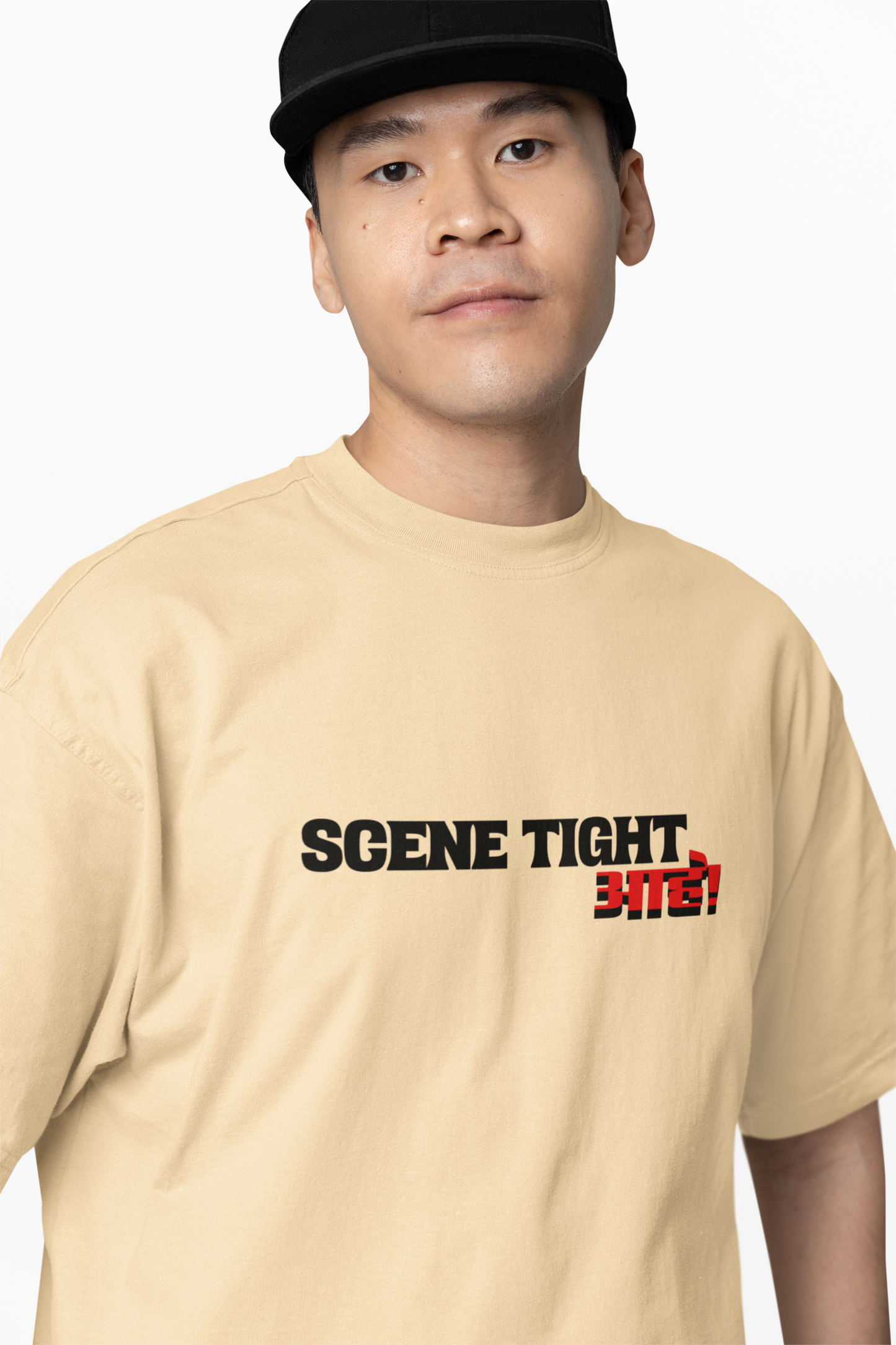 Scene Tight Aahe Marathi Oversized T-Shirt Trendy Streetwear
