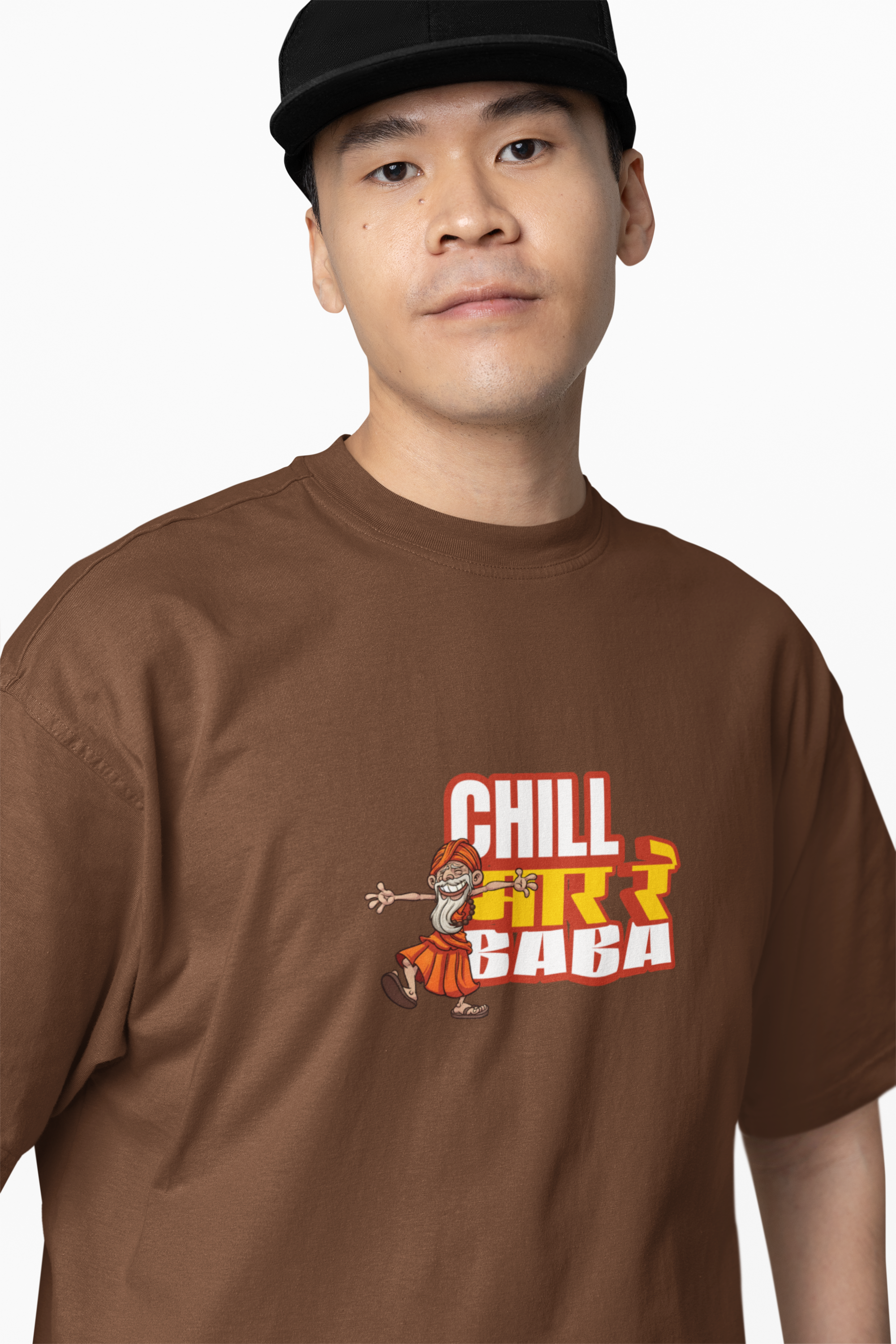 Chill Mar Re Baba Marathi Oversized T-Shirt