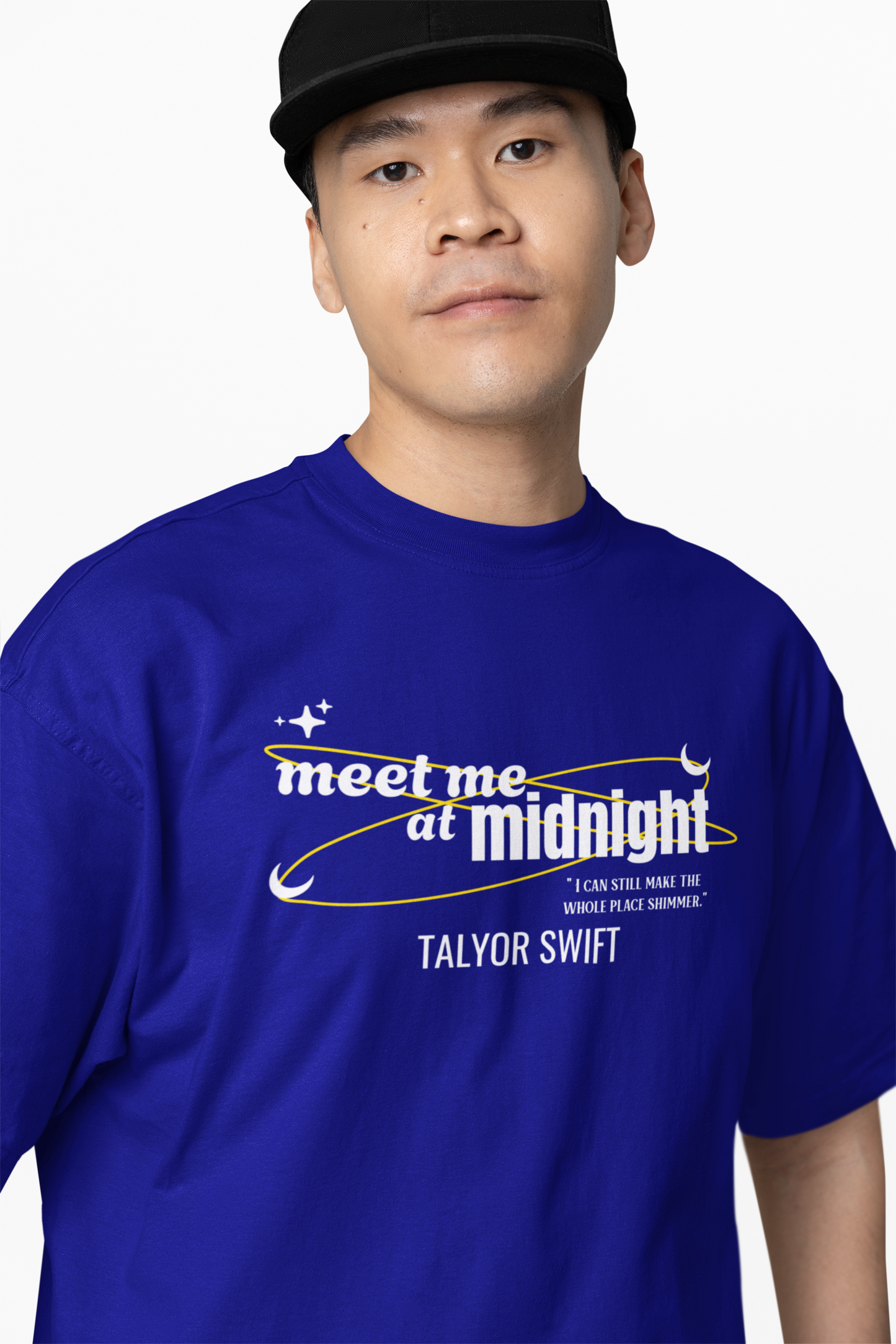 Midnight Oversized T-Shirt Trendy Streetwear Cotton Tee