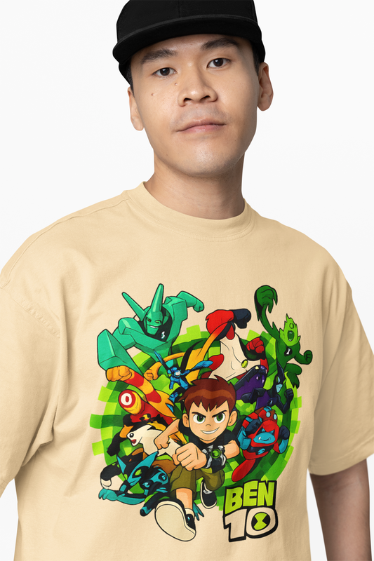 Ben 10 and Aliens Oversized T-Shirts Cool Hero Streetwear