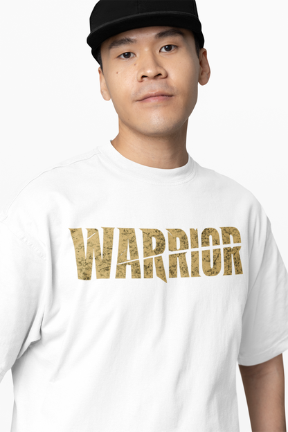 Warrior Cut Oversized T-Shirts Bold Graphic Streetwear Style