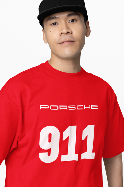 Porsche 911 Oversized T-Shirt for Racing Streetwear Style Tee