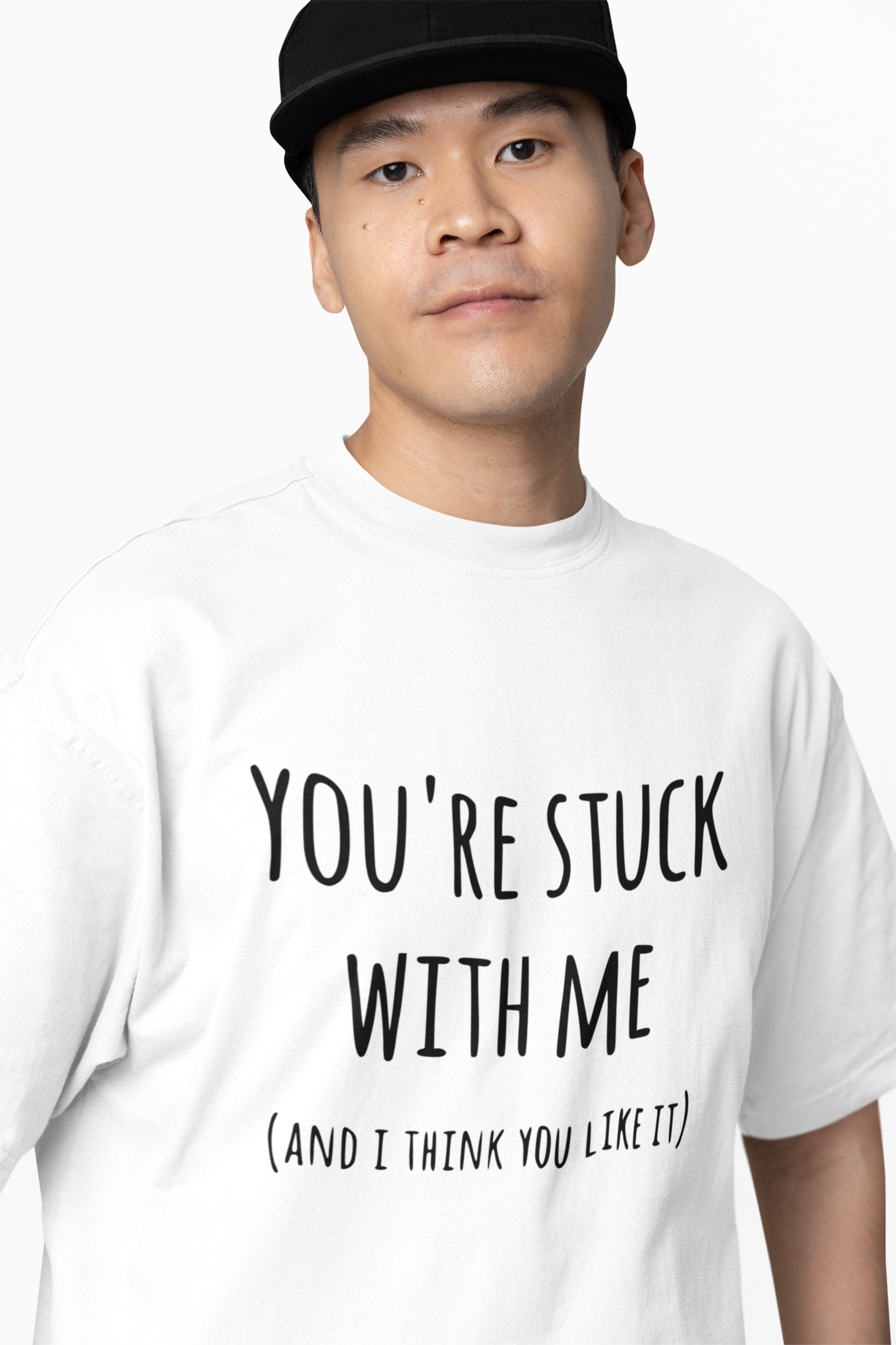 Boyfriend Line Graphic Oversized T-Shirt