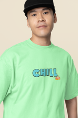 Let Me Chill Unisex Saga Green Oversized T-Shirt