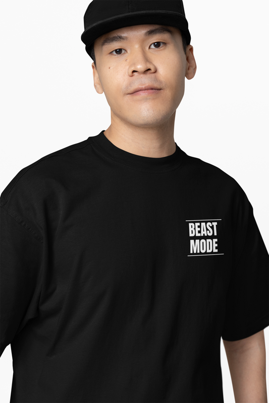Beast Mode Oversized T-Shirt Bold & Comfortable Workout Tee