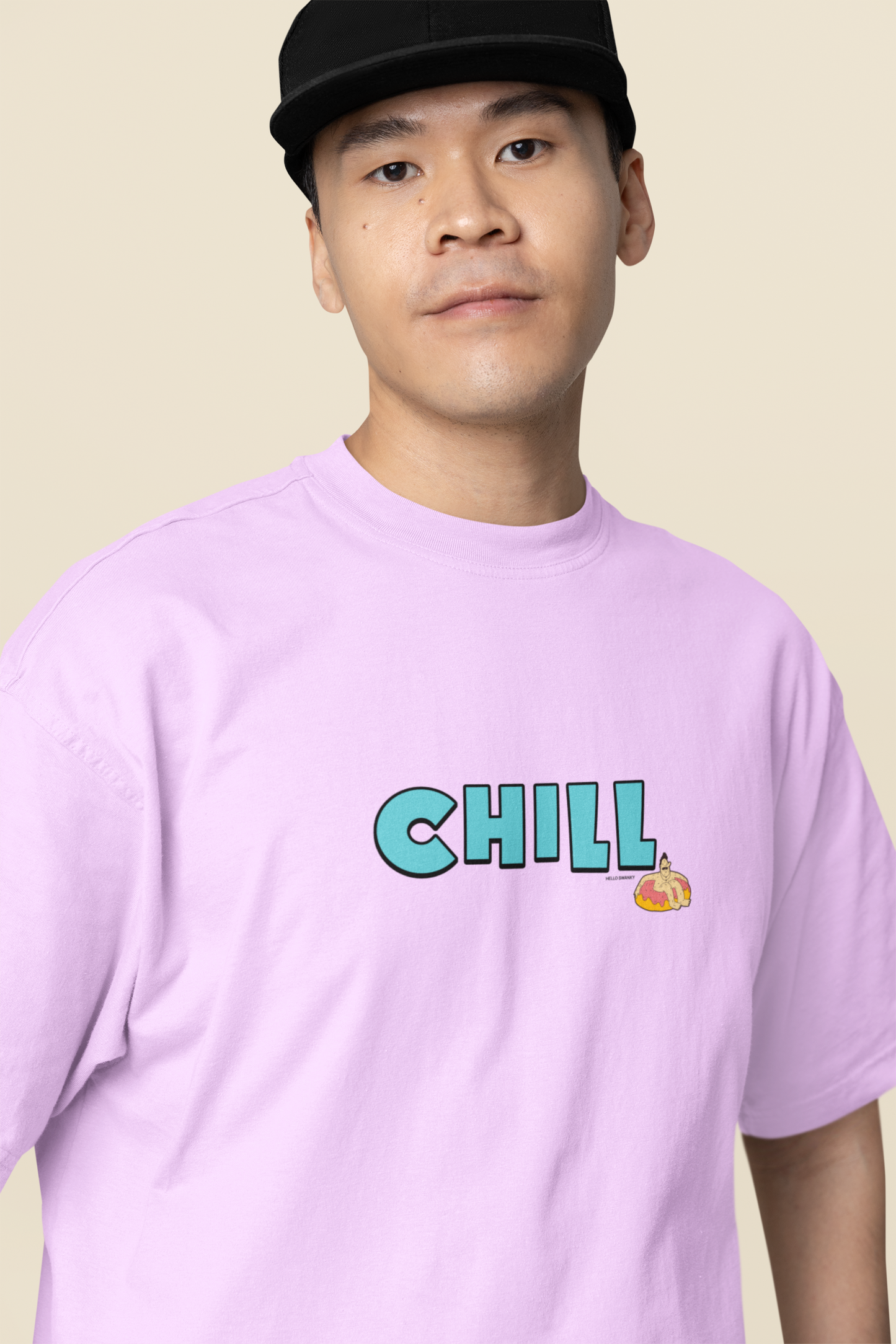 Let Me Chill Unisex Lavender Oversized T-Shirt