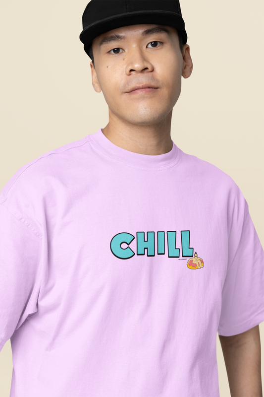 Let Me Chill Unisex Lavender Oversized T-Shirt