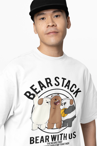 Bear Stack Oversized T-Shirt Cool Comfortable Everyday Wear
