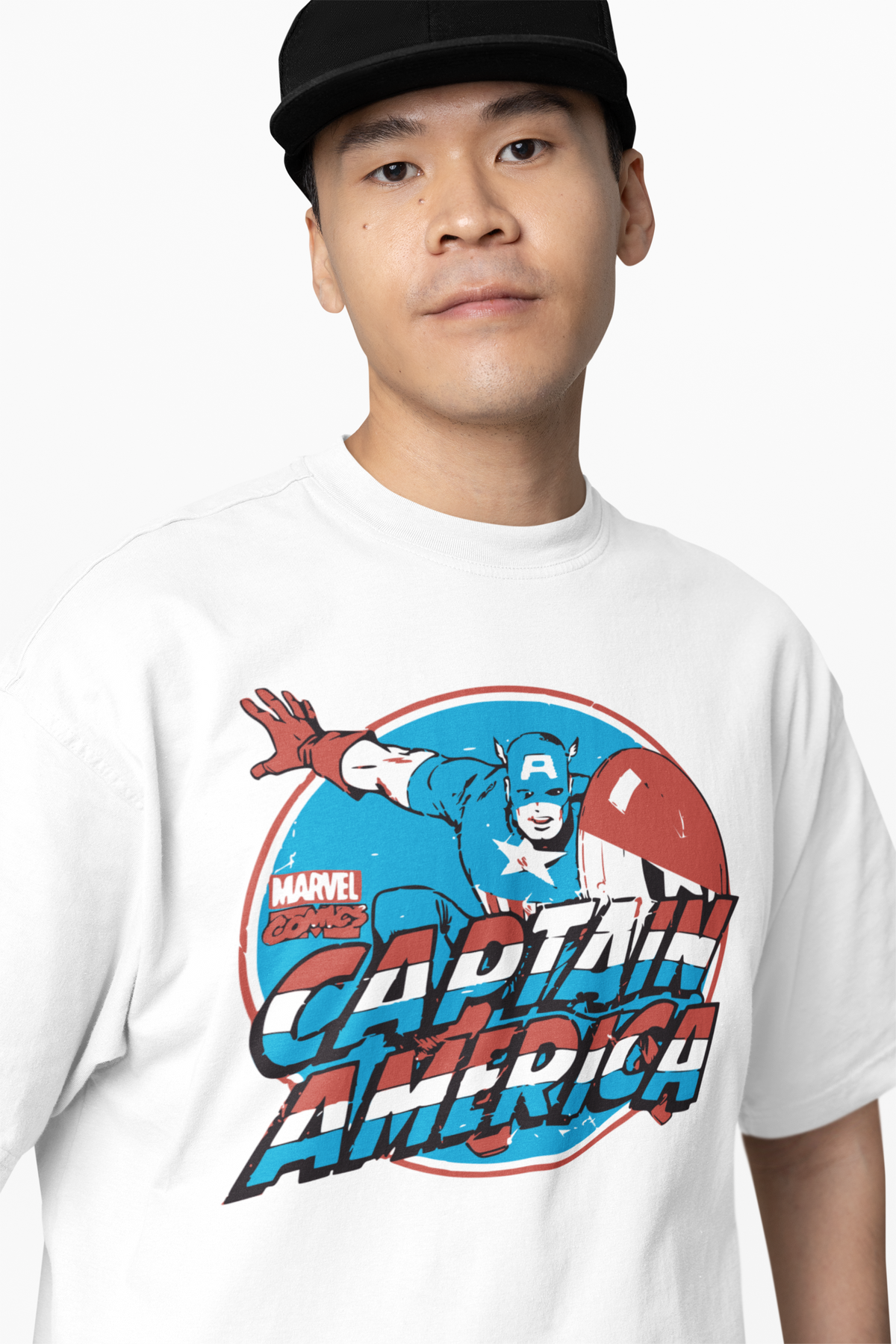 Comic Captain America Oversized T-Shirts