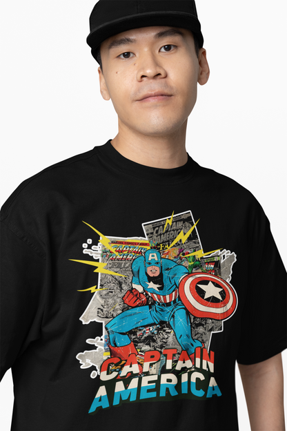 Marvel Comic Captain Oversized T-Shirts