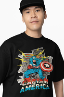 Marvel Comic Captain Oversized T-Shirts