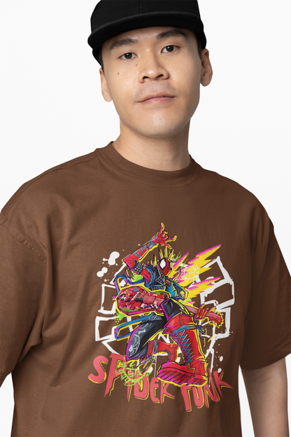 Spider Funk Oversized T-Shirt Urban Hero Streetwear Style