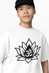 Om Inside Lotus Oversized T-Shirts